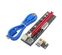 KONTONTY Pci-e Riser Card 1x to 16x USB Extension Cable with Copper Power Cable and LED Indicator for Gpu and Pcie Interface Devices, Stable Connection, High Speed Transmission for Mining