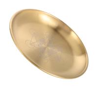 KONTONTY Pentagram Ornaments Stainless Steel Altar Plate Decorative Candle Stand for Tarot Candle Holder Rituals Home Decoration