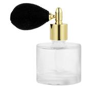 KONTONTY Perfume Style 50ml Mist Refillable Glass Bottle with Fine Spray Reusable Atomizer Vintage Container, for Travel and Daily Use