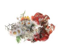 KONTONTY PET Plant Stickers 2 Sets Mushroom Song Daisy Blossom Self-Adhesive Stickers for Scrapbooking Photo Album Journal Supplies