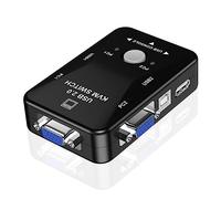 KONTONTY Port Monitor Vga Box Usb Keyboard and Mouse Adapter Simple Button Design Security Setup
