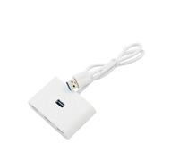 KONTONTY Port Usb Hub with Power Supply Port for Laptops Usb Splitter Adapter for Rapid Data Transfer Compatible with Windows Design White