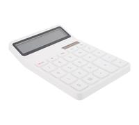 KONTONTY Portable Basic Calculator for Students and Office Use with Battery Powered Function, White Abs Plastic Material, Suitable for School and Household Desk Calculations