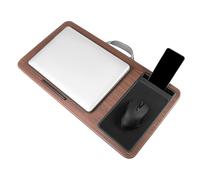 KONTONTY Portable Laptop Desk for Bed Small Lap Desk with Wood Grain Finish Adjustable Laptop Stand for Working or Studying Multi-purpose Bed Computer Table