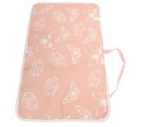 KONTONTY Portable Reusable Changing Pad for Travel, Soft Polyester Cotton and TPU Material, Lightweight and Waterproof Diaper Changing Mat for On-the-go Use