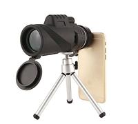 KONTONTY Portable Single-tube Telescope Tripod Bird Watching Binoculars Telescope Phone Adapter Stargazing Adults Astronomy
