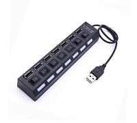 KONTONTY Ports Usb Hub Powered Usb Splitter for Computer Laptop Led Indicator Control Use