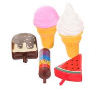 KONTONTY Pretend Play Ice Cream for Bright Educational Dessert Imitation Food Safe Rounded Edges Early Learning Role Play Gift