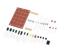 KONTONTY Primary Soldering Practice Kit with Electrical Component Plastic Board DIY Welding Training for Beginners Electronics Skill Development Circuit Board Transistor Kit