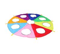 KONTONTY Rainbow Parachute Whack Game for Cooperative Outdoor Sensory Training Kindergarten Group Play Umbrella for Family Fun and Early Education Development