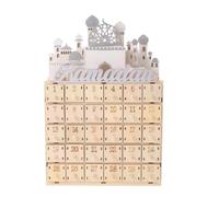 KONTONTY Ramadan Countdown Calendar 2026, Eid Mubarak 30 Day Advent Calendar with LED Light, Ramadans Decorations for Islamic Table Stand Fireplace Office Desk Decor