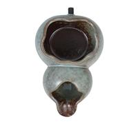 KONTONTY Recirculating Ceramic Jar Indoor Desk Water Fountain with Waterfall Feature Terracotta Spitter for Home Office Table Patio Garden Courtyard Decor with Soothing Flow and Low