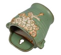 KONTONTY Retro Wall Mount Ceramic Flower Pot for and Cacti Vintage Hanging Planter for Indoor and Outdoor Decor Versatile Wall-hung Display for Small Plants