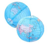 KONTONTY Reusable Earth Shaped Paper Lanterns Globe Shaped Lanterns Decorations Room Decor Baby Shower Decor