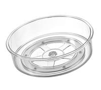 KONTONTY Rotatable Lazy Susan Turntable Spice Rack with Large Capacity and Open Design Pet Material for Kitchen Cabinet or Dining Room Storage Organizer