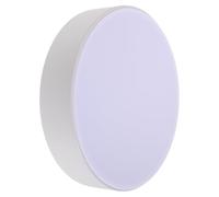KONTONTY Round Ceiling Light Cover 23cm Diameter White Plastic Light Shade Flush Mount Protector Flat Modern Ceiling Fixture Replacement for Office Meeting Room and Studio