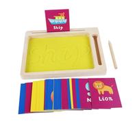 KONTONTY Sand Writing Tray Set for Boys and Girls 1-Piece Educational DIY Drawing Board for Early Childhood Learning Fine Motor Skills Development Suitable for Home and Classroom Use