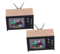 KONTONTY Scale Fake Television Model Eyecatching Micro Miniature with Authentic Detailing for DIY Dollhouse Scenes and Retro to Contemporary Decor