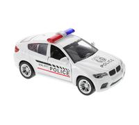KONTONTY Scale Toy Police Car Model Realistic Metal Police Truck for Boys and Girls Mini Play Car Lights Sounds for Toddlers