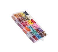 KONTONTY Sealing Wax Beads Set 1 Box with Spoon 24 Colourful Wax Pellets 24 Compartments Suitable for Wedding Invitations Envelopes Christmas Letters Easy to Operate