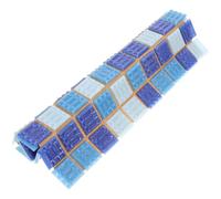KONTONTY Self Adhesive Mosaic Bathroom Tile Stickers Easy to Use Unique Pattern Design in Blue PVC Material Decorative Wall Tiles for Bedroom and Floor Home Background Decoration