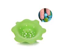 KONTONTY Silicone Sink Strainer Flower Shape Kitchen and Bathroom Drain Filter Basket Hair Catcher Green Silicone Kitchen Sink Filter Plug for Washbasin Shower Tub Laundry Tubs Easy to