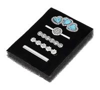 KONTONTY Silicone Watch Strap Charms, 5pcs Turquoise Decorative Rings, Smartwatch Band Accessories, Mini Watchband Decorations for Wrist Straps