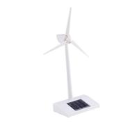 KONTONTY Solar Powered Windmill Model Desktop Turbine Educational Abs Plastic White for Stem Learning and Home Science Projects