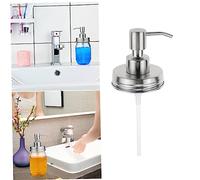 KONTONTY Stainless Steel Pump Head Soap Dispenser for Foaming Soap Mason Jar Design Style Replacement Pump for Lotion Dispenser