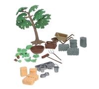 KONTONTY Table House Toy Miniature Farm Barn Model Set Boys and Girls Play Faux Fruit Veg Random Color