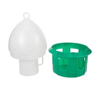 KONTONTY Thickened Bird Cage Water Dispenser for Pigeons Lovebirds Cockatiel Budgie Conure Parakeet Plastic Feeder with Transparent Design for Easy Water Monitoring and Hygienic Cleaning