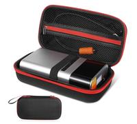 KONTONTY Tire Inflator Holder Storage Bag Oxford Fabric EVA Car Air Compressor Organizer with Red Zipper Compact Portable Pump Storage Case