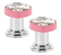 KONTONTY Toilet Flush Button Pusher 2 Pcs Heart-Shaped Toilet Top Button Assist for Women with Long Nails Bathroom Replacement Tool