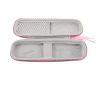 KONTONTY Toothbrush Holder Electric Toothbrush Carry Case Practical and Stylish in Pink, Portable Nylon Travel Box with Drop Protection and Lint-Resistant Material for Outdoor and Travel