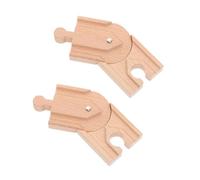 KONTONTY Train Track Playset for Kids Wooden Railway Tracks Diy Wooden Train Set