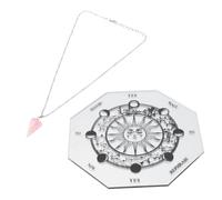 KONTONTY Transparent Acrylic Desktop Divination Board Set with Crystal Pendants Creative Home Adornment for Psychotherapists and Tarot Enthusiasts Smooth Finish Decorative Ornament for