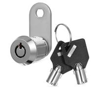 KONTONTY Tubular Safe Lock with Keys for Cupboard and File Cabinet Security Compact Furniture Lock with Cam Mechanism for Storage and Rv Use