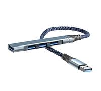KONTONTY Usb Adaptor for Laptop 4 Port Usb Hub Fast Usb 3.0 Transfer Mini Size No Driver Needed