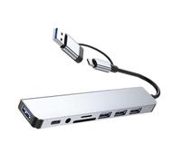 KONTONTY Usb Hub Multi-port Type c Splitter under Desk Usb Multi Plug for Laptop
