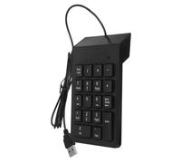 KONTONTY USB Wired Numeric Keypad with 19 Keys for Finance and Banking, Compact Black Mechanical Number Pad Plastic Quick Input Accessory