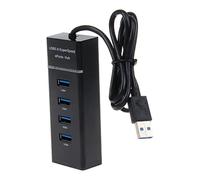 KONTONTY Usb3.0 Hub 4 Port Usb Charging Hub Multi Usb Port Adapter Portable Splitter for Computers Led Power Status