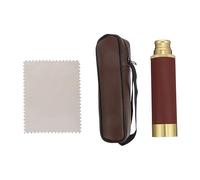 KONTONTY Vintage 25x30 Pirate Monocular Telescope with Leather Case for Outdoor Hunting and Nautical Use in Brown