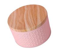 KONTONTY Vintage Round Iron Dessert Box with Lid Odorless Food Safe Storage Container for Cookies Candy Snacks Chocolates Gift Packaging for Bakery Treats