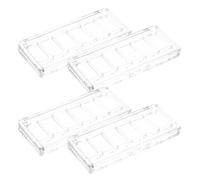 KONTONTY Vueset Empty Palette 4pcs Refillable Eyeshadow Case with Six Spacious Grids Portable Plastic Makeup Eyeshadow Palette for Professional Use and On-the-go Touchups