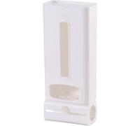 KONTONTY Wall-mounted Trash Bag Dispenser Kitchen Plastic Bag Holder White Plastic Storage Box Pull-out Design for Walls and Home Use