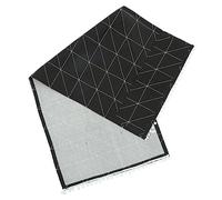 KONTONTY Washing Machine and Refrigerator Dust Cover Durable Cotton Linen Protective Cover with Black Checkered Pattern Lightweight Appliance Protector for Microwave Oven and Table Use