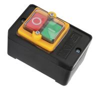 KONTONTY Waterproof Latching Push Button Switch for Bench Drill Presses and Milling Machines, Copper Material, 220v 380v 10a Start Stop Control Enclosure for Workshop Use