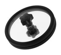 KONTONTY Waterproof Vinyl Record Label Protector Cleaning Clamp with Silicone Cover Sturdy Record Cleaning Tool for Vinyl Albums Black Sleeve and Maintenance