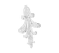 KONTONTY White Resin 3d Carved Flower Wall Hanging Onlay Decoration with Self-adhesive Backing and Pre-painted Surface, Minimalist Elegant Artistic Wall Panel Decor for Living Room