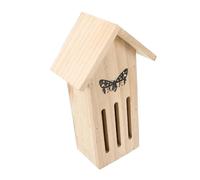 KONTONTY Wooden Butterfly House Feeder for Outdoor Hanging Habitat for Butterflies Easy Assembly Wooden Design Garden Decoration